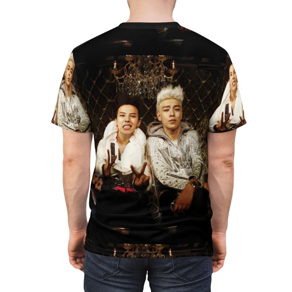 Bigbang-inspired graphic t-shirt featuring G-Dragon and other band members - men back