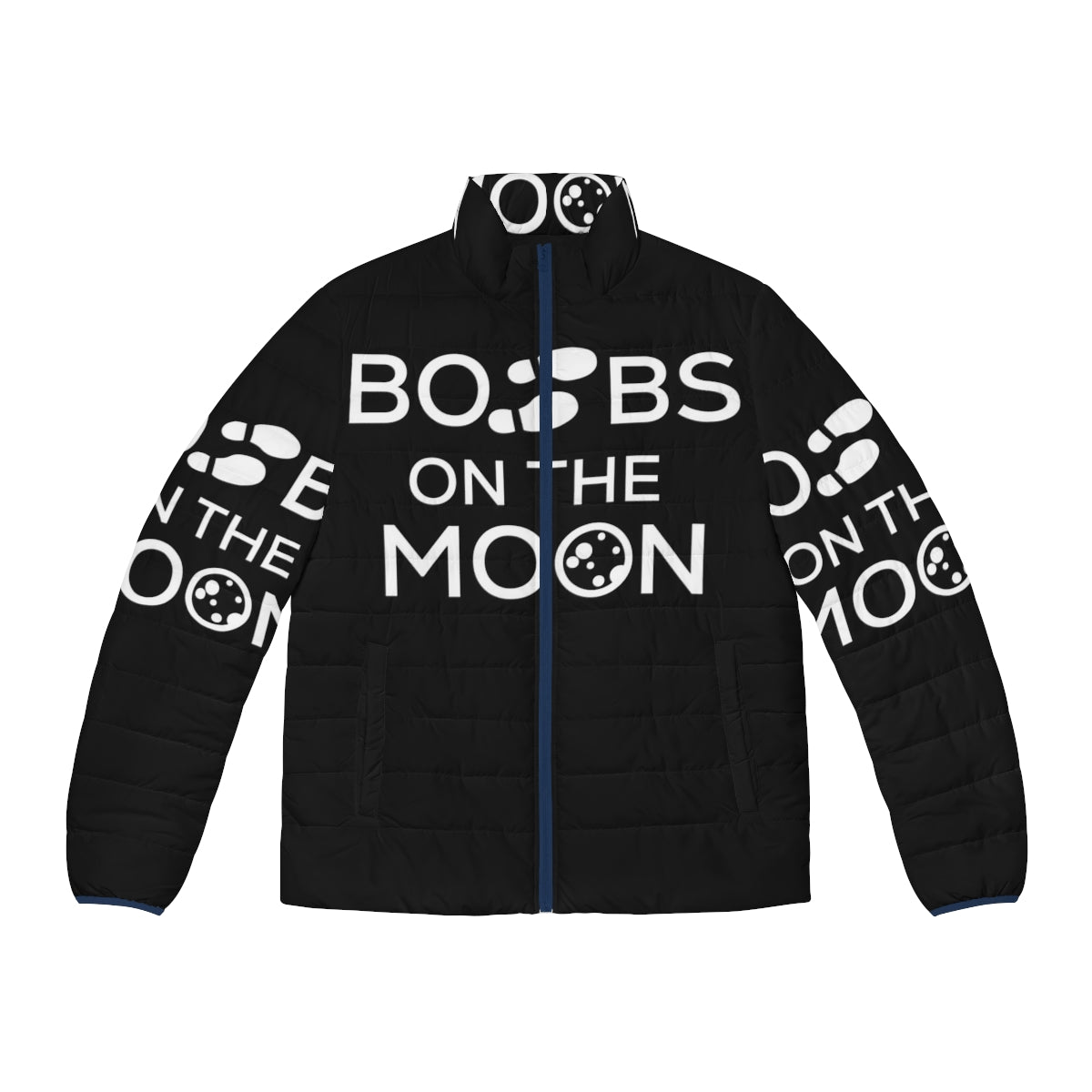 Space Force Boots On The Moon Puffer Jacket 2 - Minimalist space-themed puffer jacket