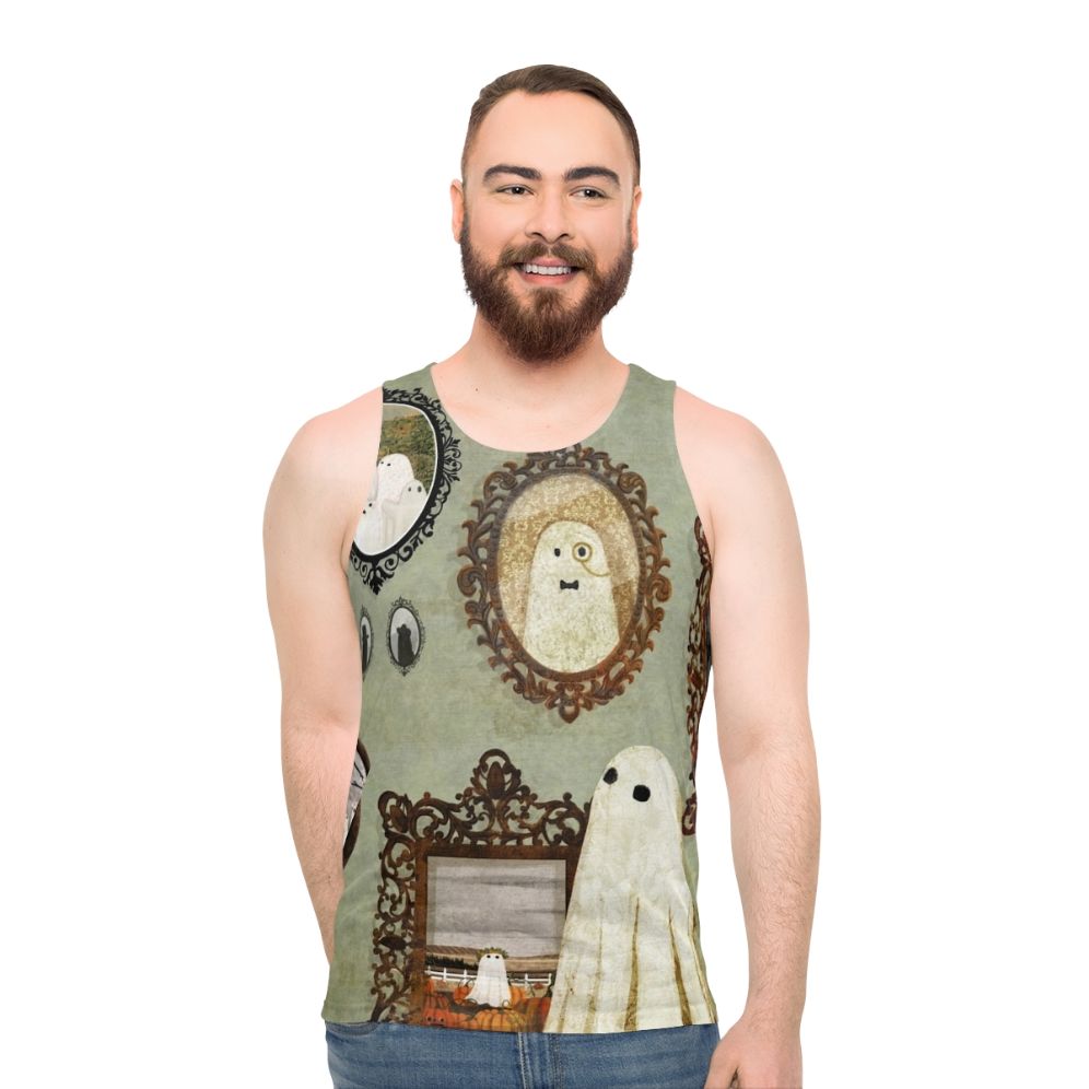 Vintage ghost portrait gallery unisex tank top - men