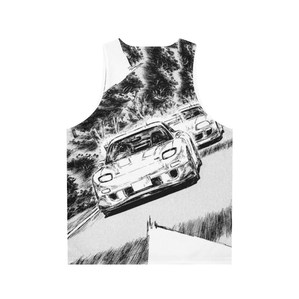 Initial D inspired JDM cars unisex tank top - Back