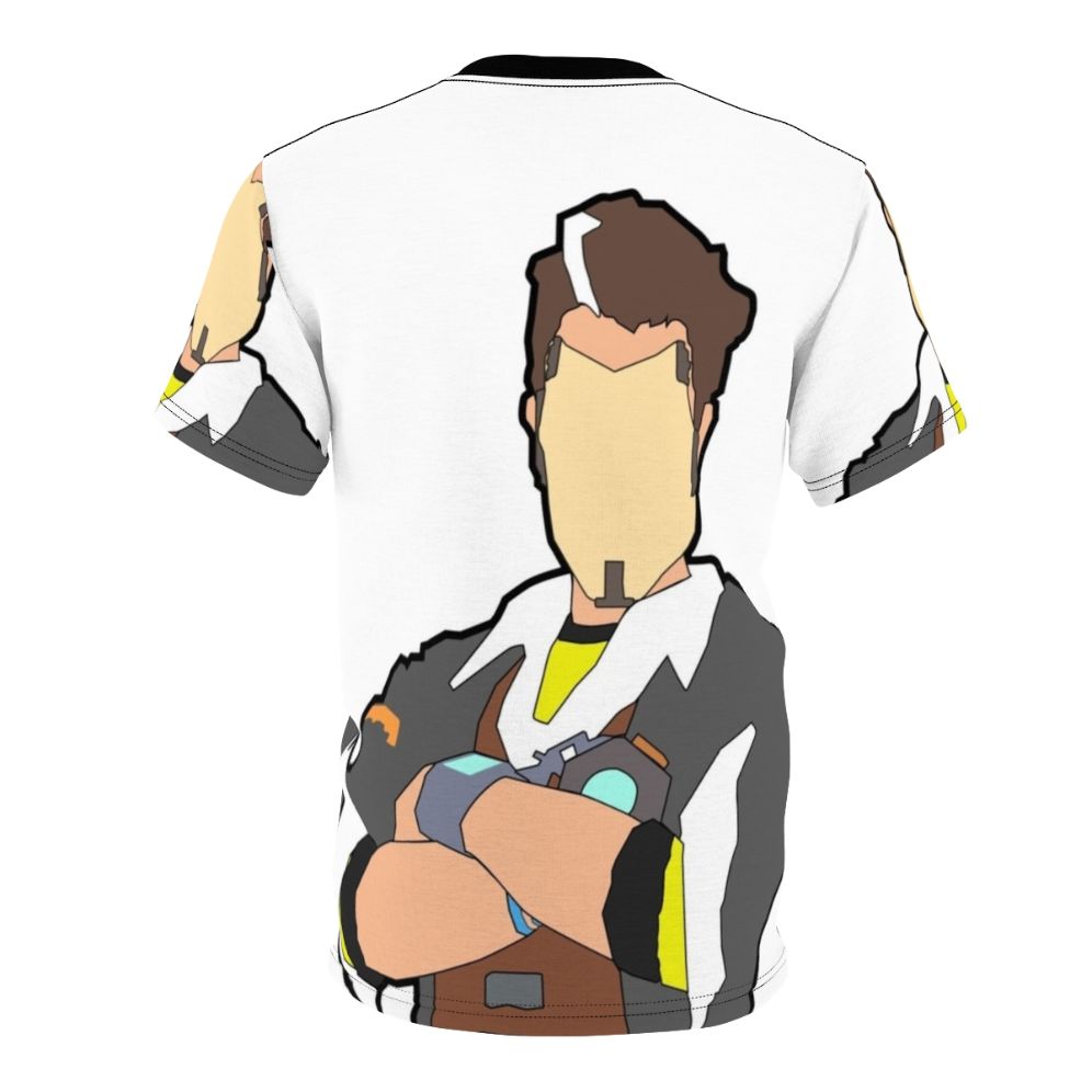 Borderlands inspired Handsome Jack AOP t-shirt - Back