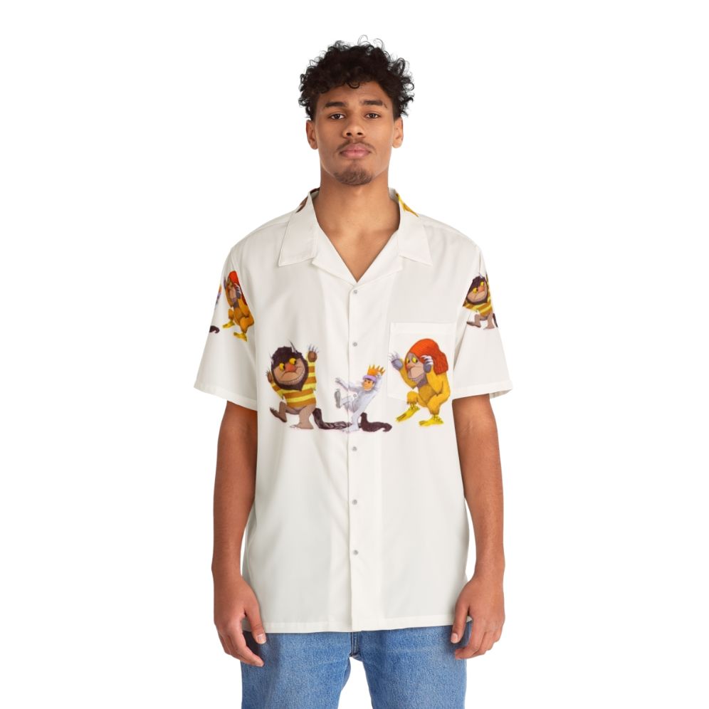 "Where the Wild Things Are Hawaiian Shirt - Featuring Max and Cute Dancing Monsters" - People Front