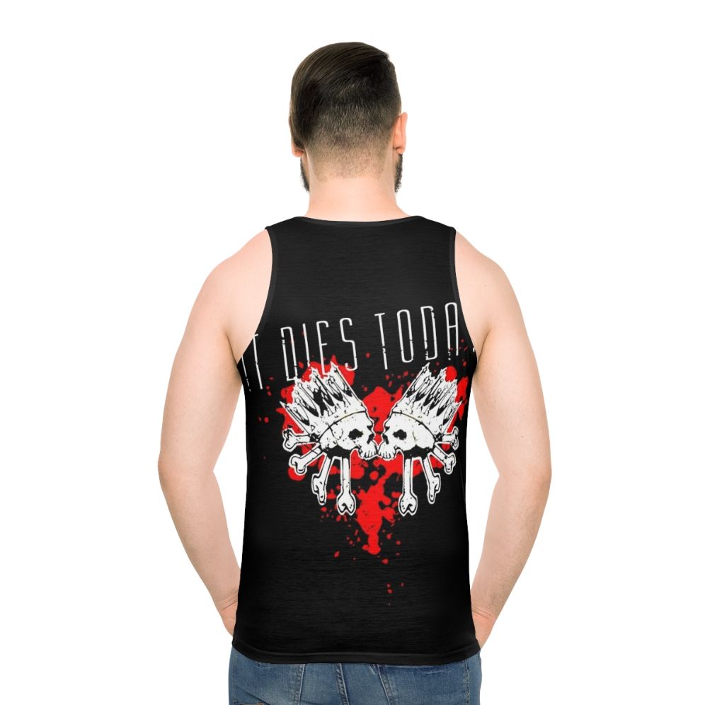 Metalcore Heart Skulls Unisex Tank Top - men back