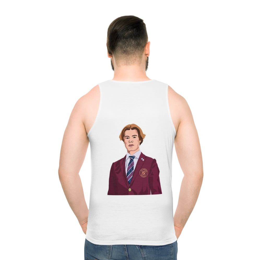 Wilhelm unisex tank top from the Netflix series 'Young Royals' - men back