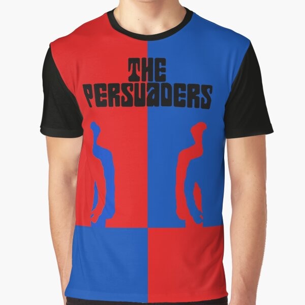 Retro "The Persuaders" 1970s graphic t-shirt design