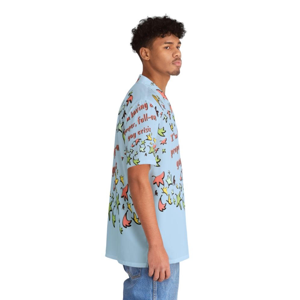 Heartstopper-inspired Hawaiian shirt with leaves pattern - People Pight