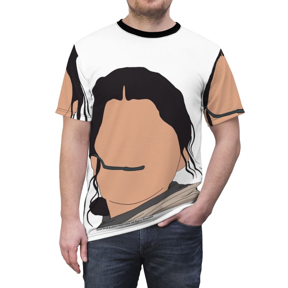 Dune Chani T-Shirt with fan art design of the character from the Dune sci-fi movie/book series - men front