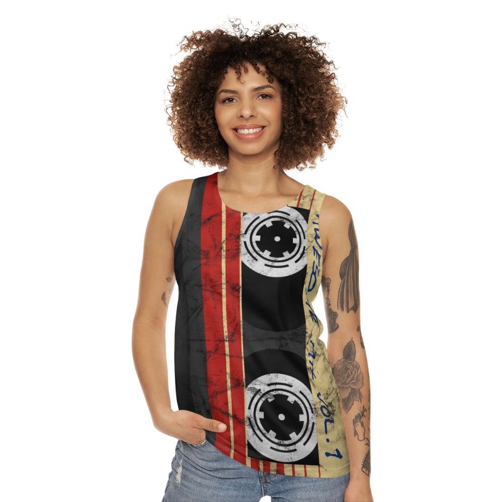 Vintage Awesome Mixtape Vol 1 Unisex Tank Top featuring Marvel Comics characters - women