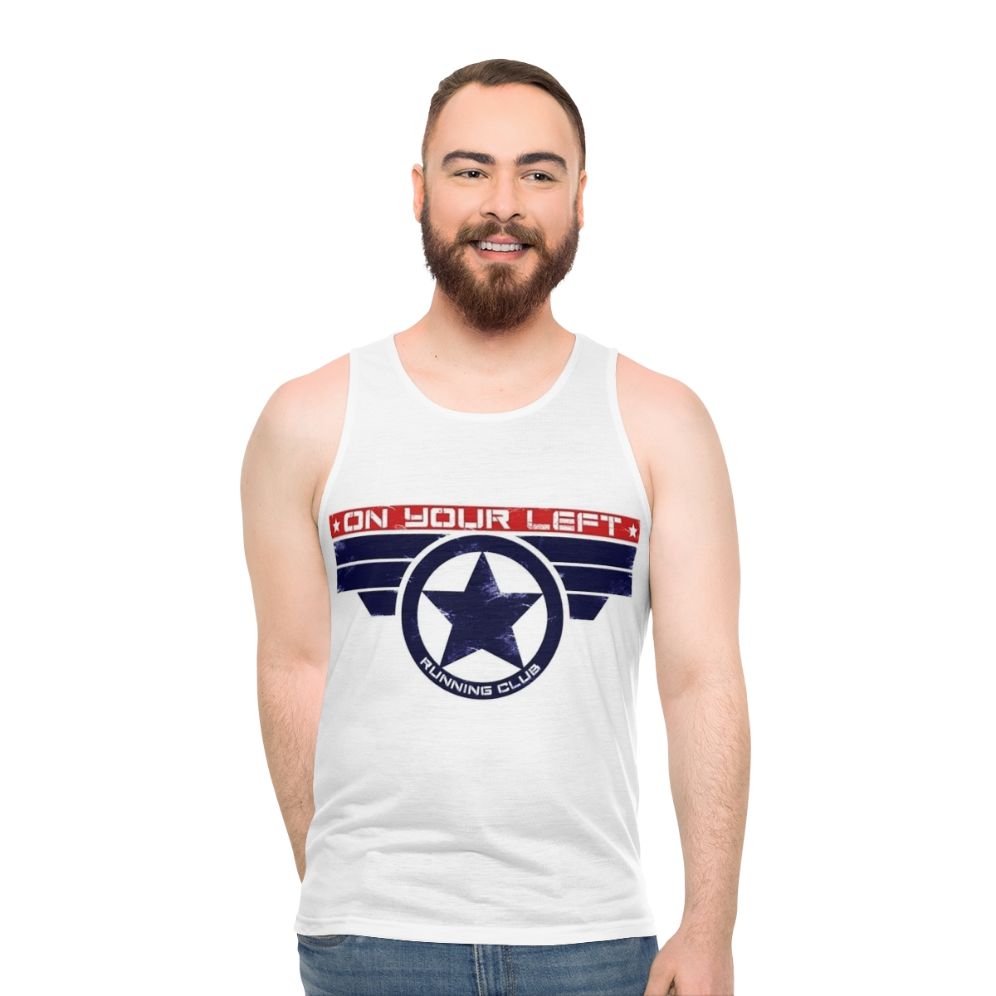 Marvel-inspired unisex tank top for fitness and running - men