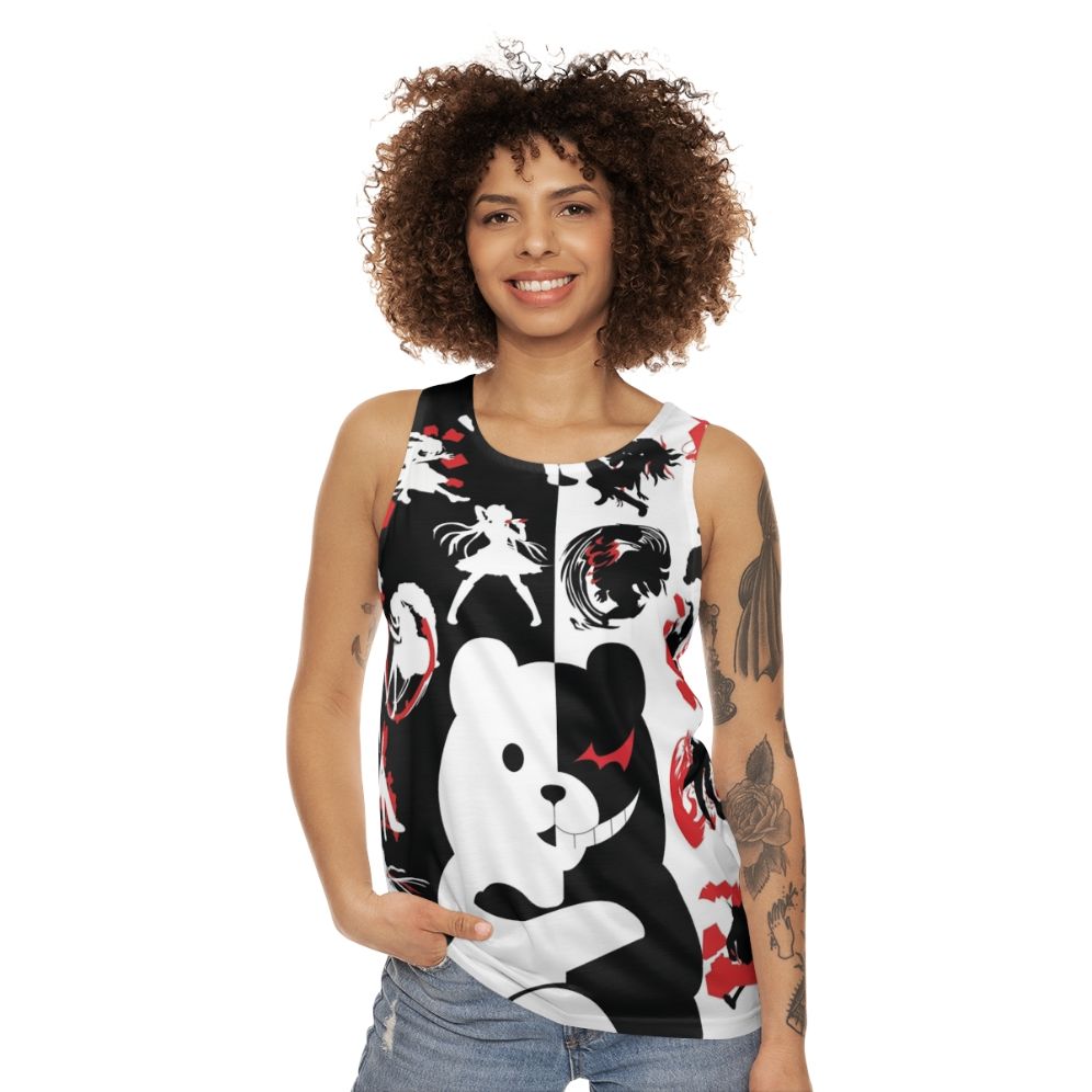 Monokuma Unisex Tank Top for Danganronpa Fans - women