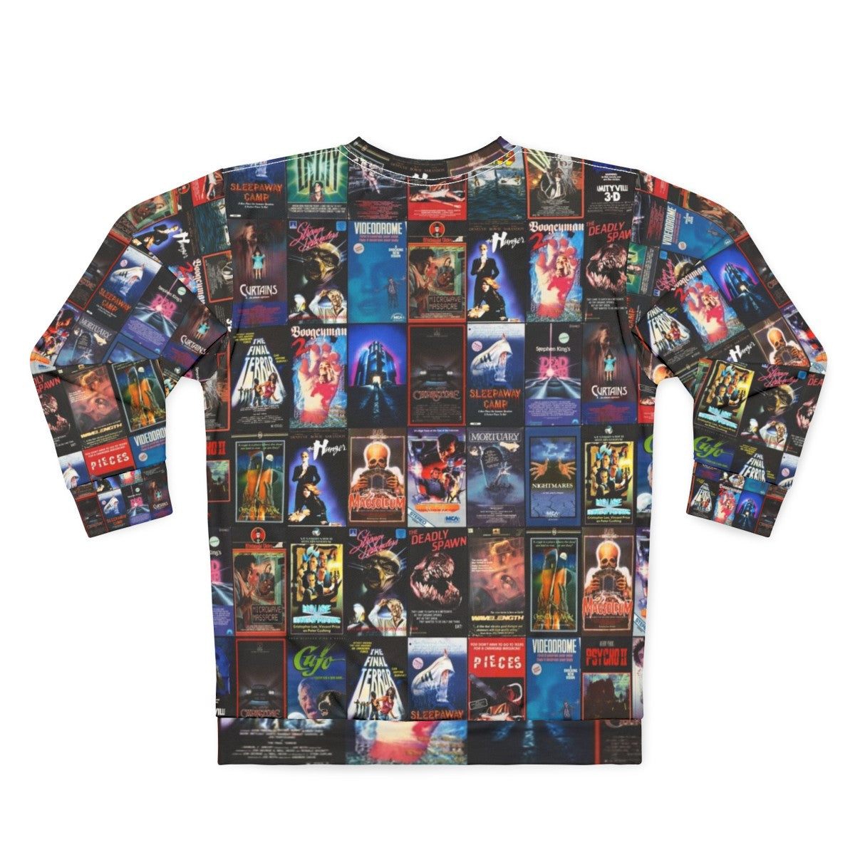 Retro 80s horror VHS artwork sweatshirt - Back