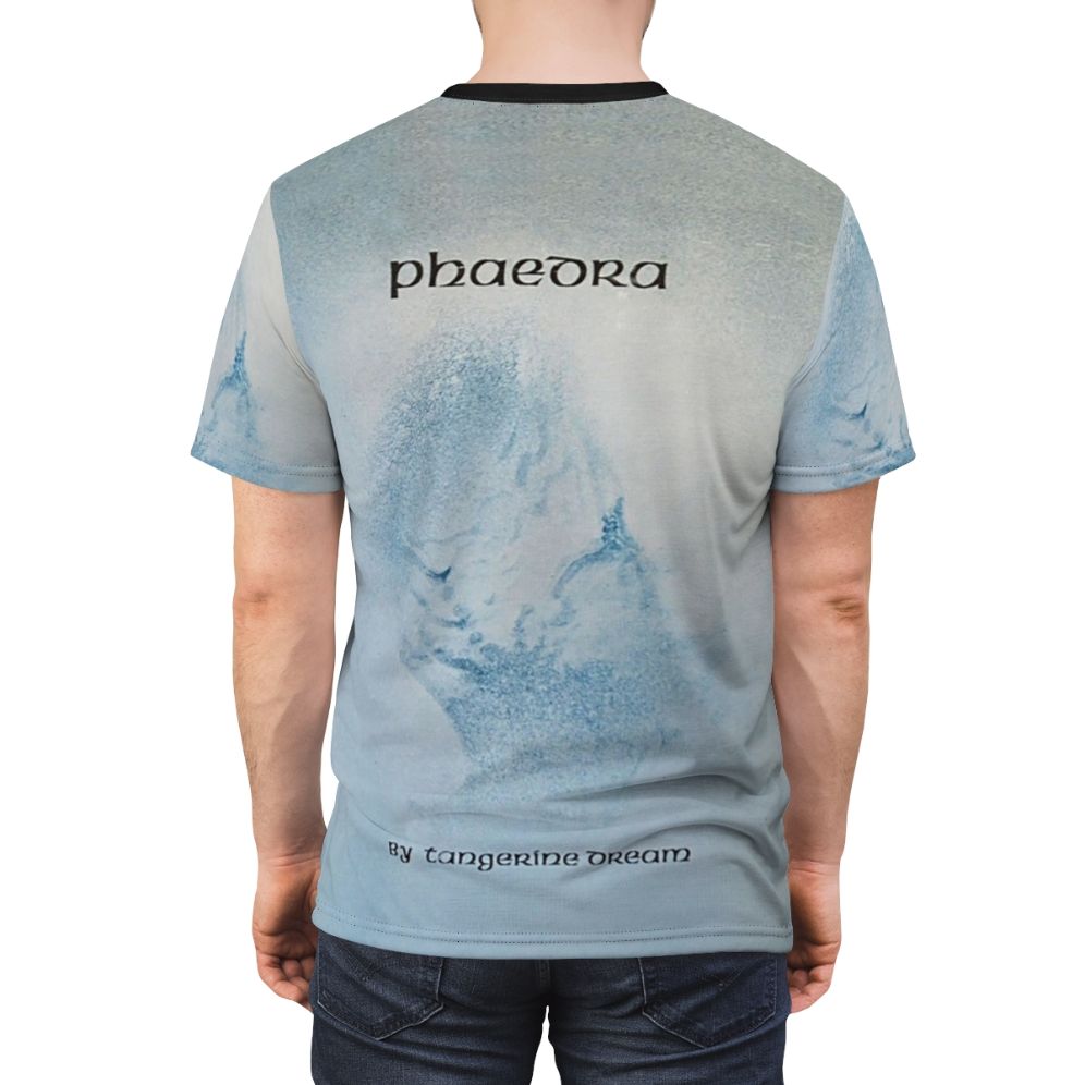 Phaedra-inspired psychedelic and electronic music t-shirt - men back