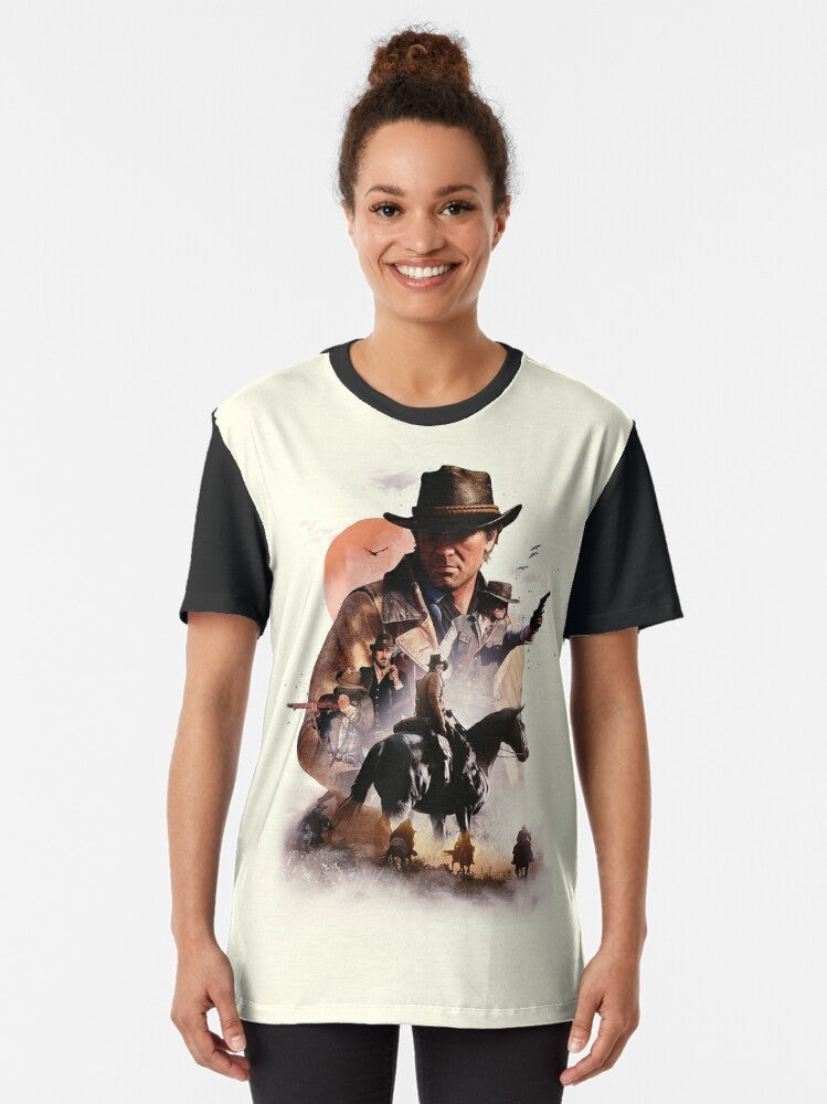 RDR graphic t-shirt featuring a wild west design - Women