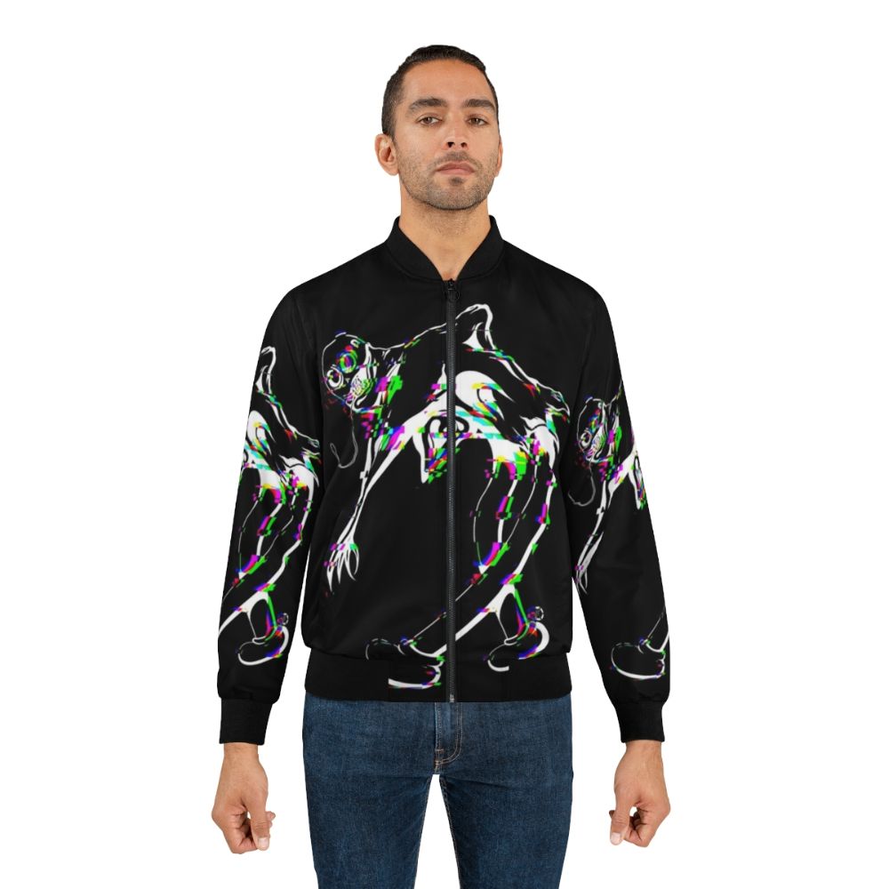 Ghostemane Glitch Bomber Jacket with Silhouette Design - Lifestyle