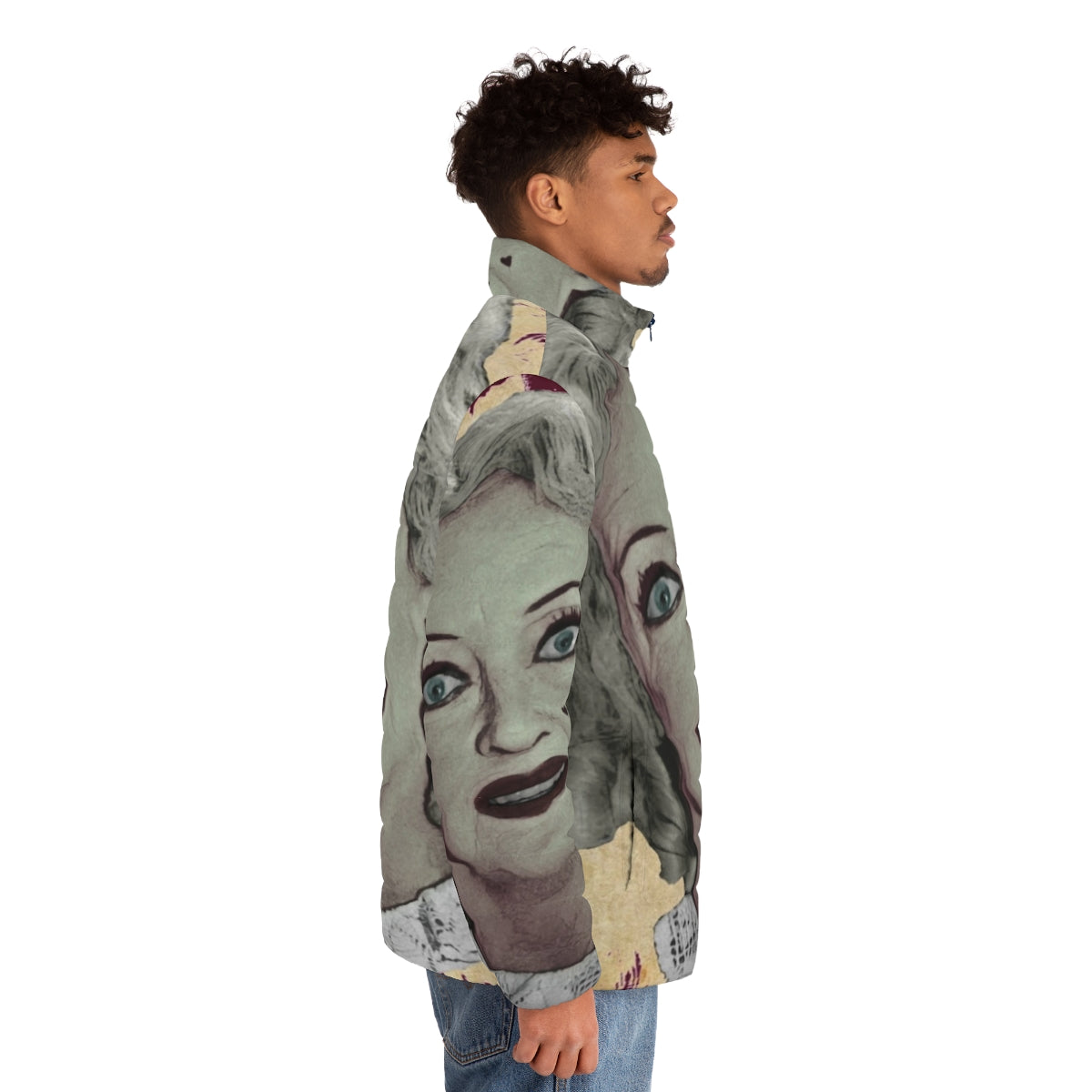 Jane Hudson Inspired Puffer Jacket - Classic Horror Movie Style - men side right