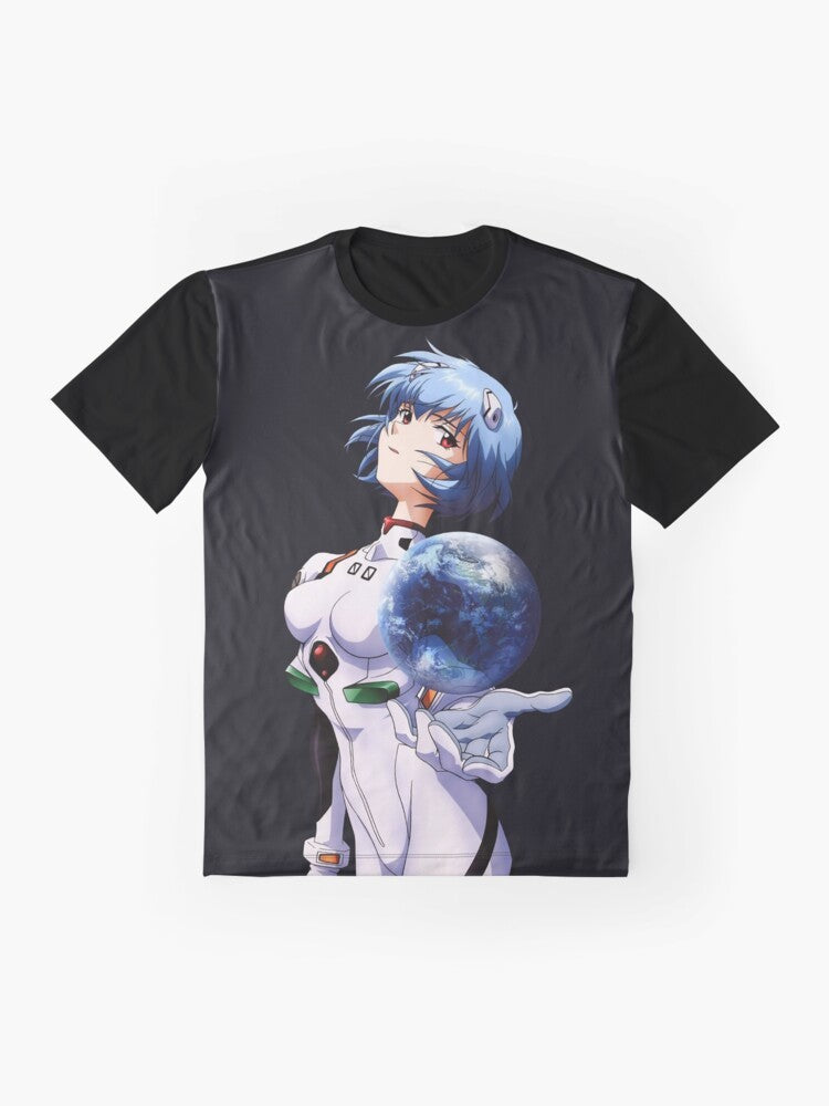 Neon Genesis Evangelion Rei Ayanami anime graphic t-shirt - Flat lay