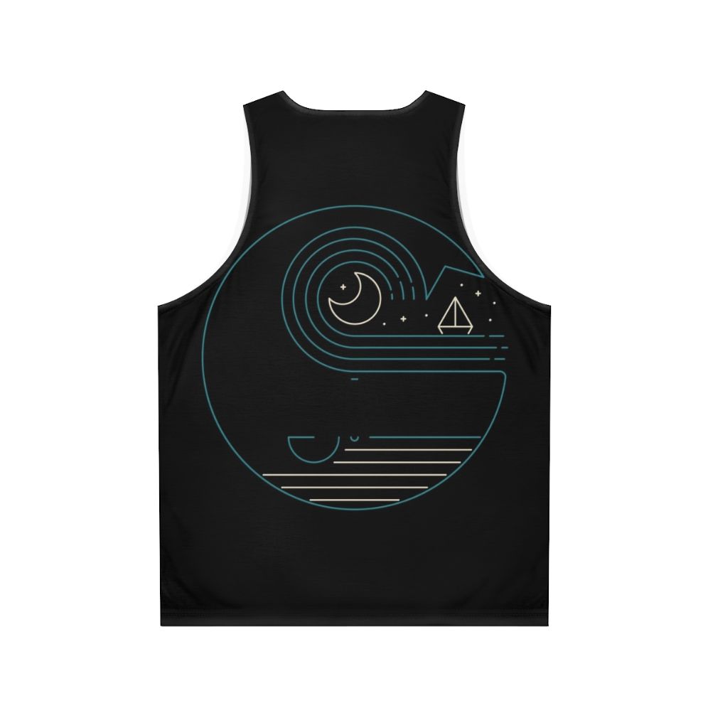 Minimalist ocean life unisex tank top - Back