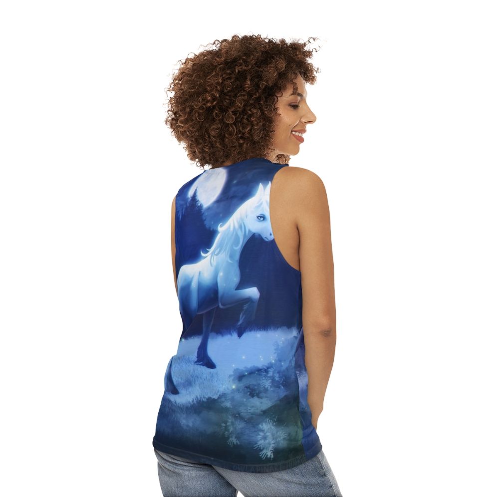 Unisex The Last Unicorn fantasy unicorn tank top - women back