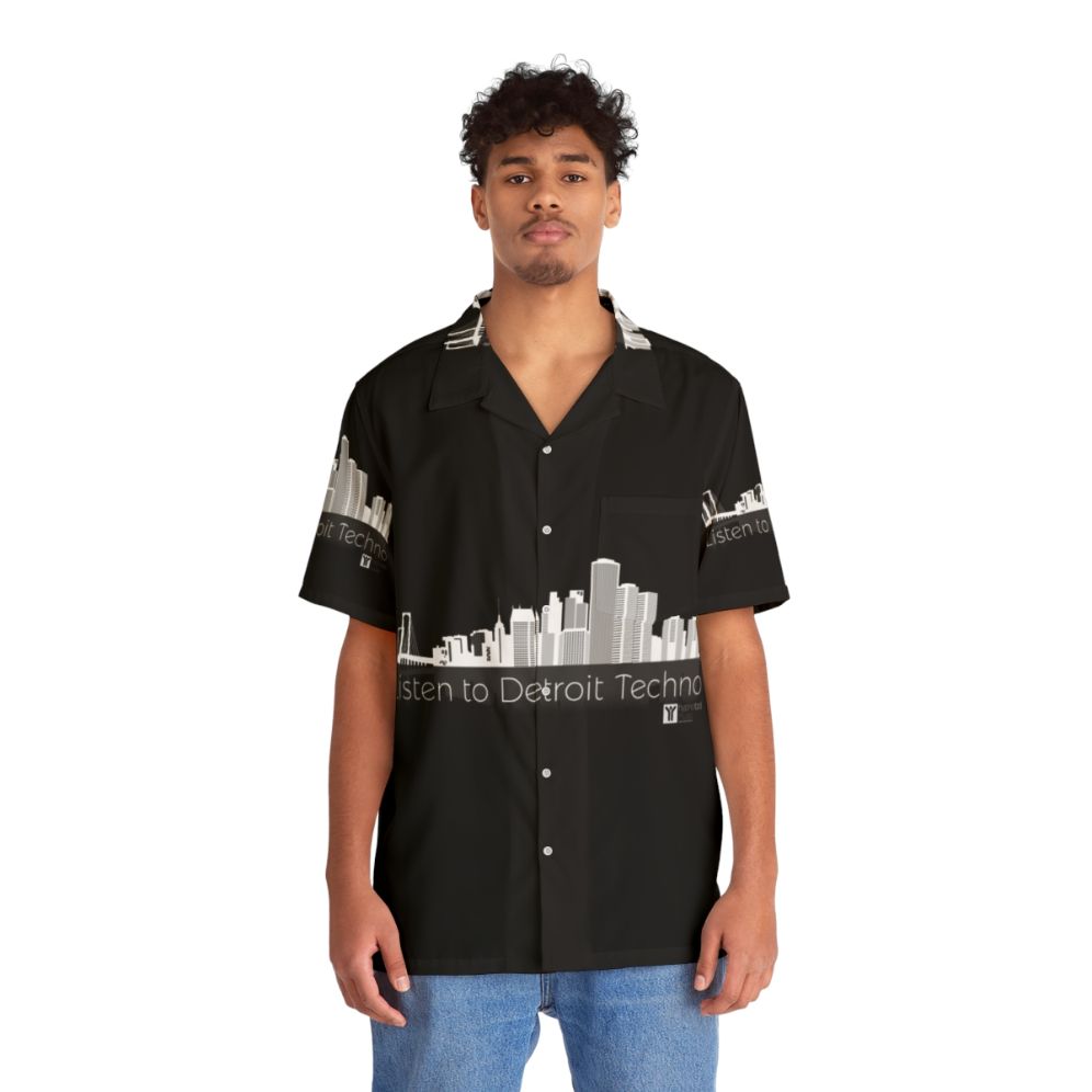 Detroit Techno DJs Hawaiian Shirt for Electronic Music Lovers - People Front