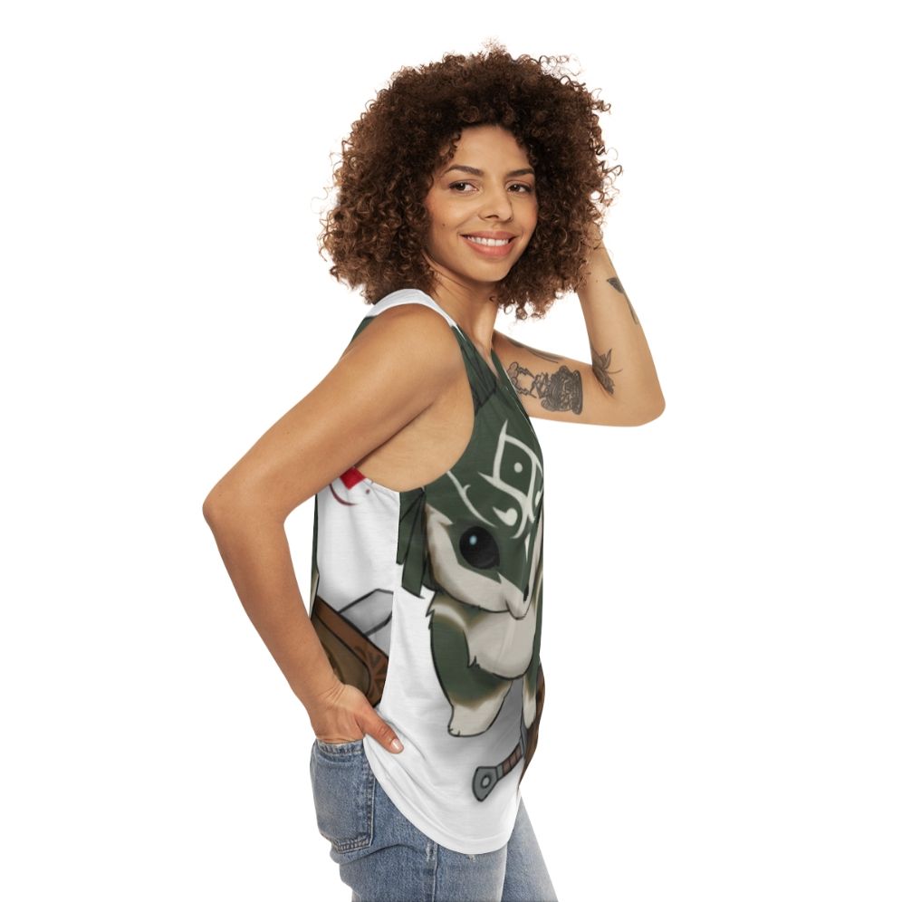 Zelda Wolf Link Unisex Tank Top - women side