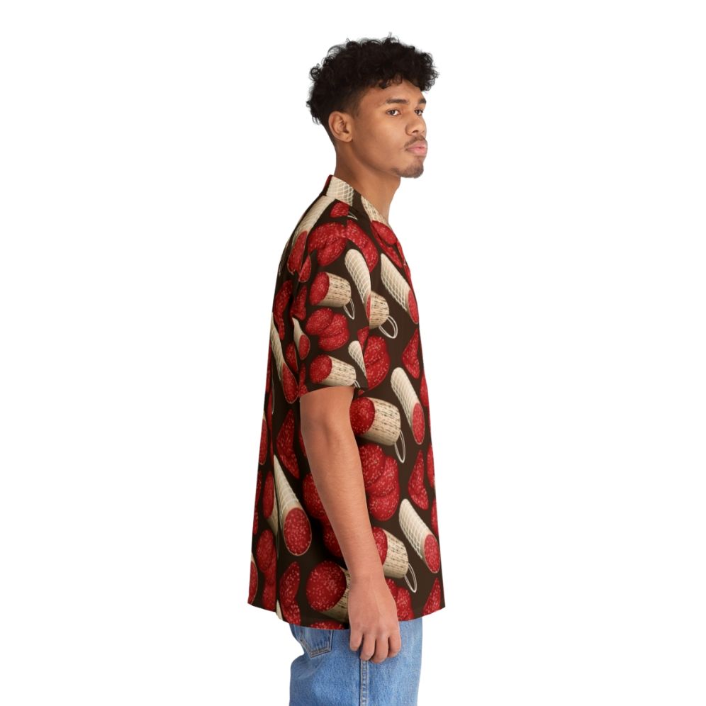 Salami Hawaiian shirt with a delicious meat pattern design - People Pight