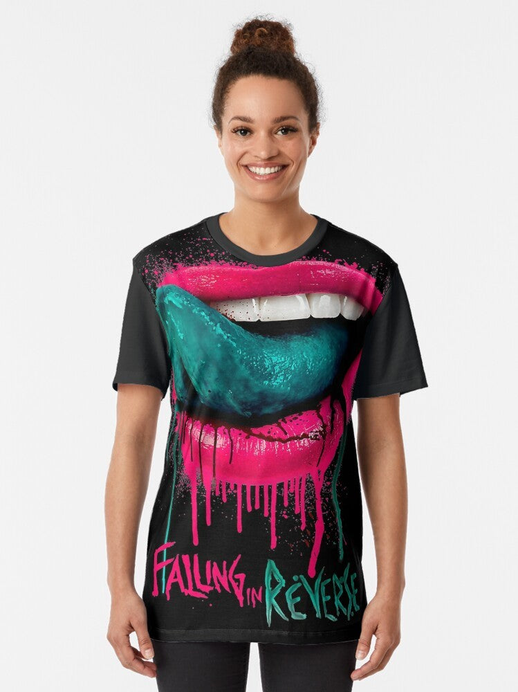 Falling In Reverse Lips Graphic T-Shirt - Women