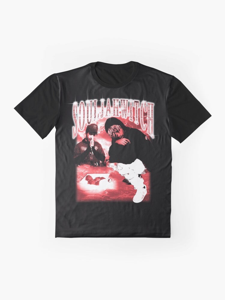 Lil Tracy Souljawitch Graphic T-Shirt featuring the Yung Bruh and GothBoiClique design - Flat lay