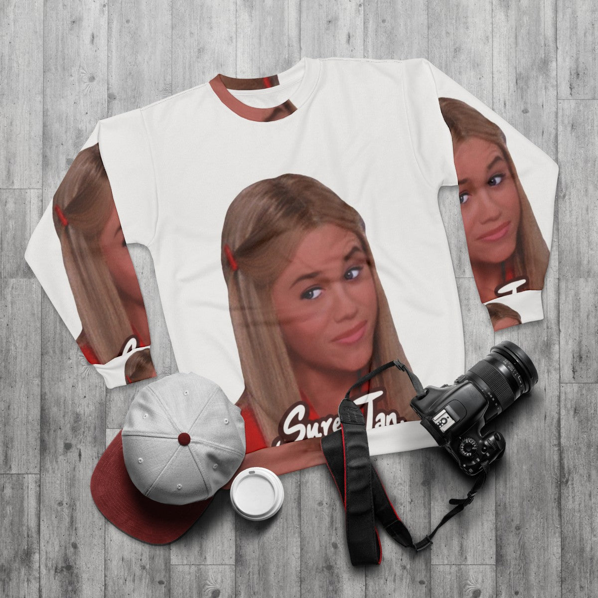 "Sassy 'Sure Jan' Brady Bunch Pop Culture Sweatshirt" - flat lay