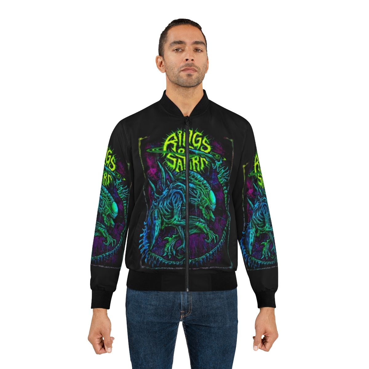 Rings of Saturn Xeno Heavy Metal Bomber Jacket - Lifestyle