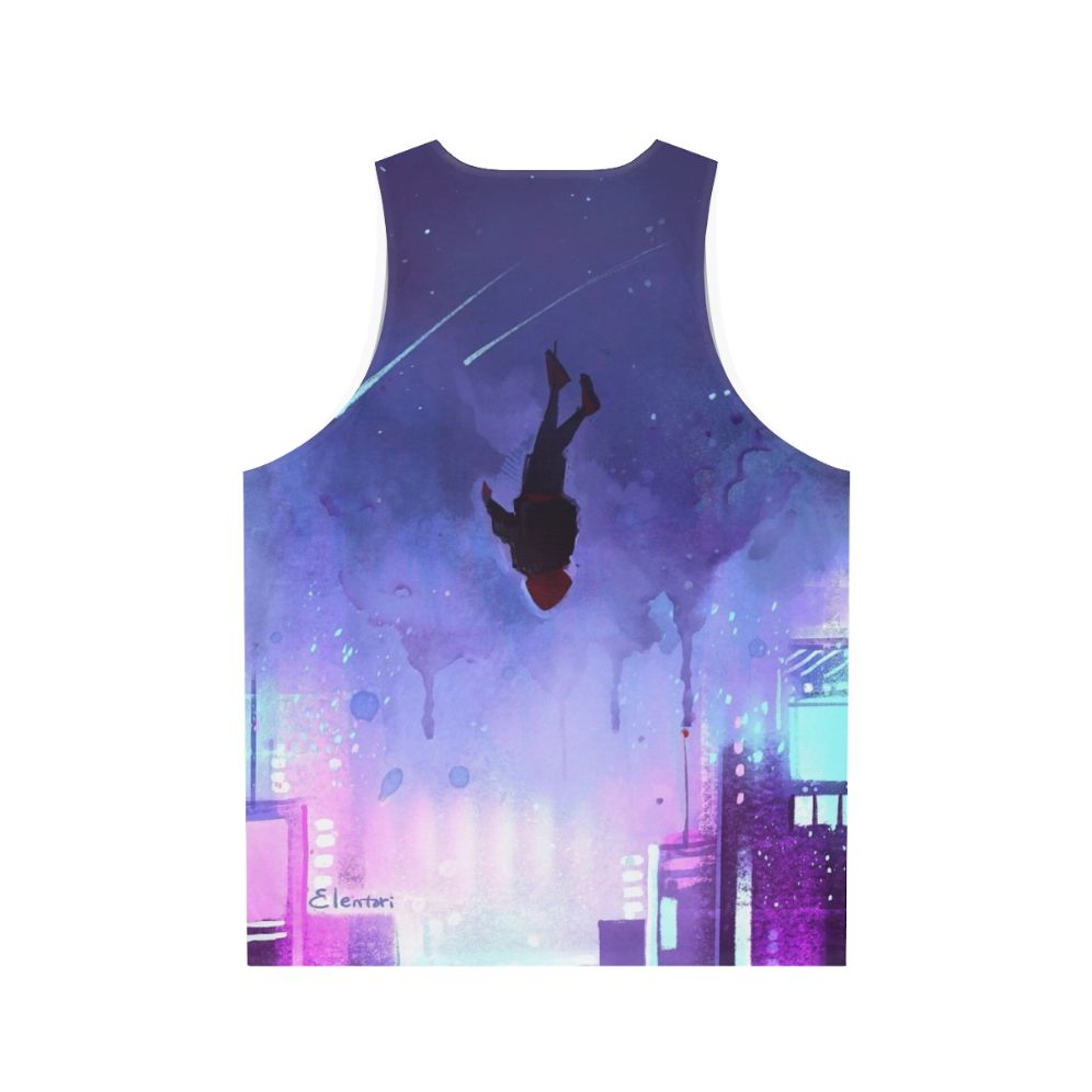 Spiderverse inspired unisex tank top with "What's Up Danger" design - Back