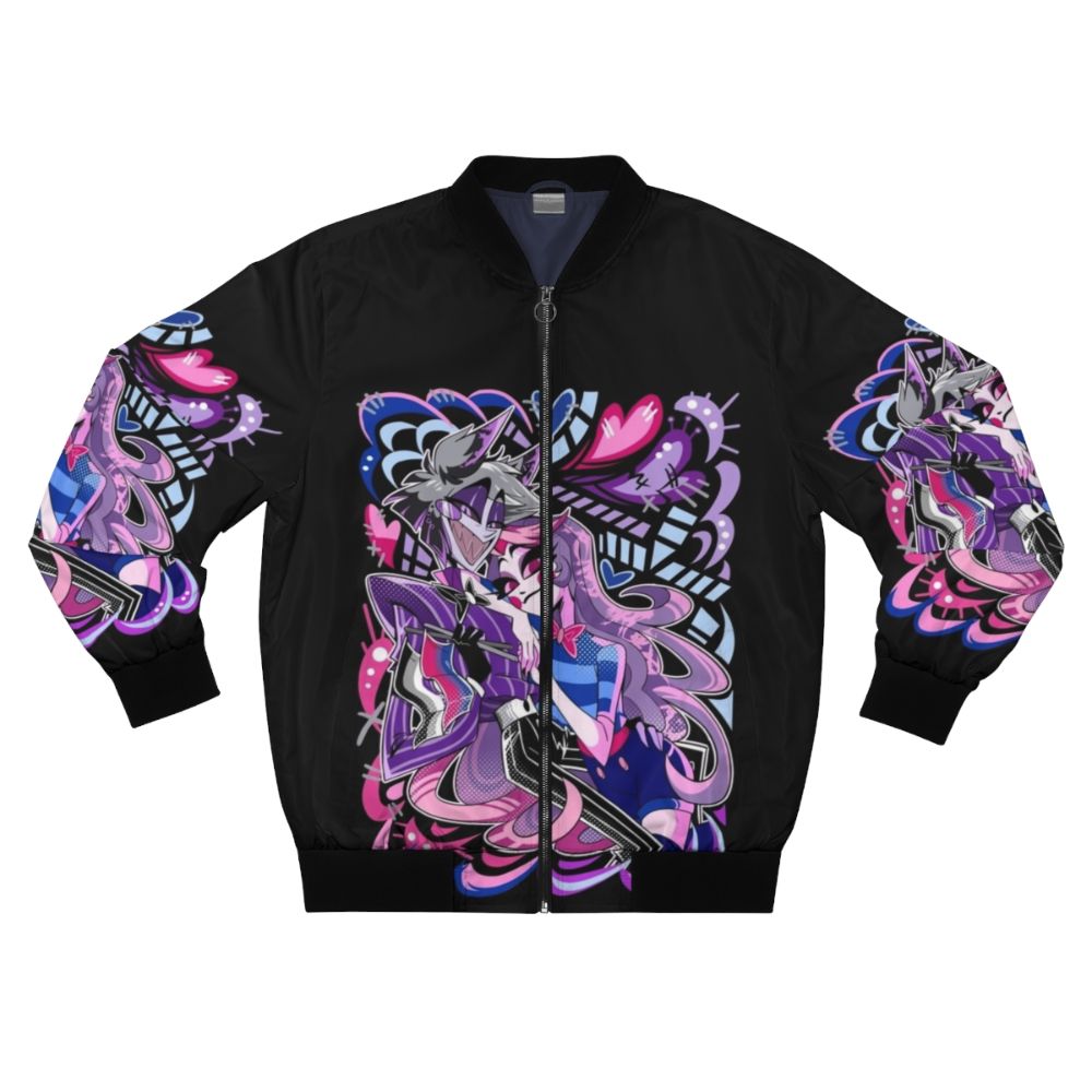 Hazbin Hotel Charlie Morningstar and Alastor Pride Month Bomber Jacket