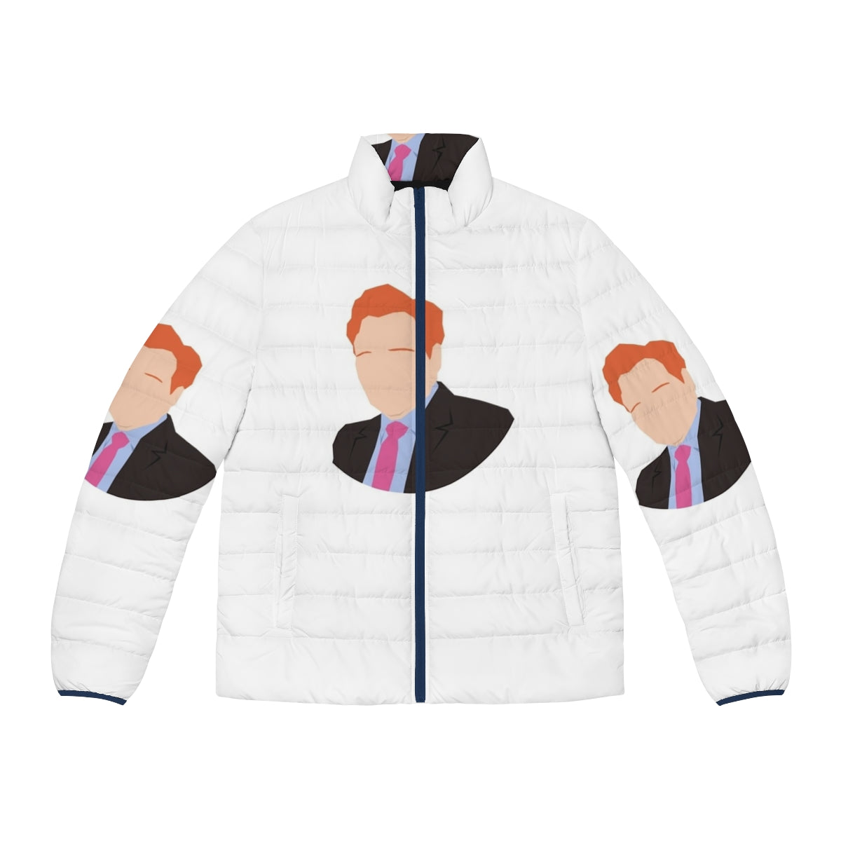 Conan O'Brien Team Coco Vector Art Puffer Jacket