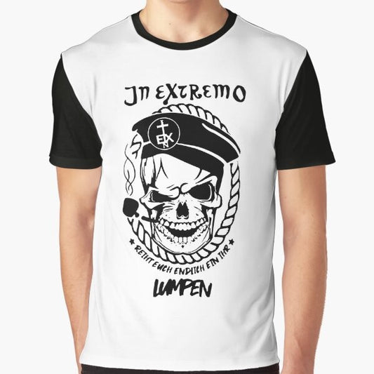 In Extremo band logo graphic t-shirt for heavy metal fans