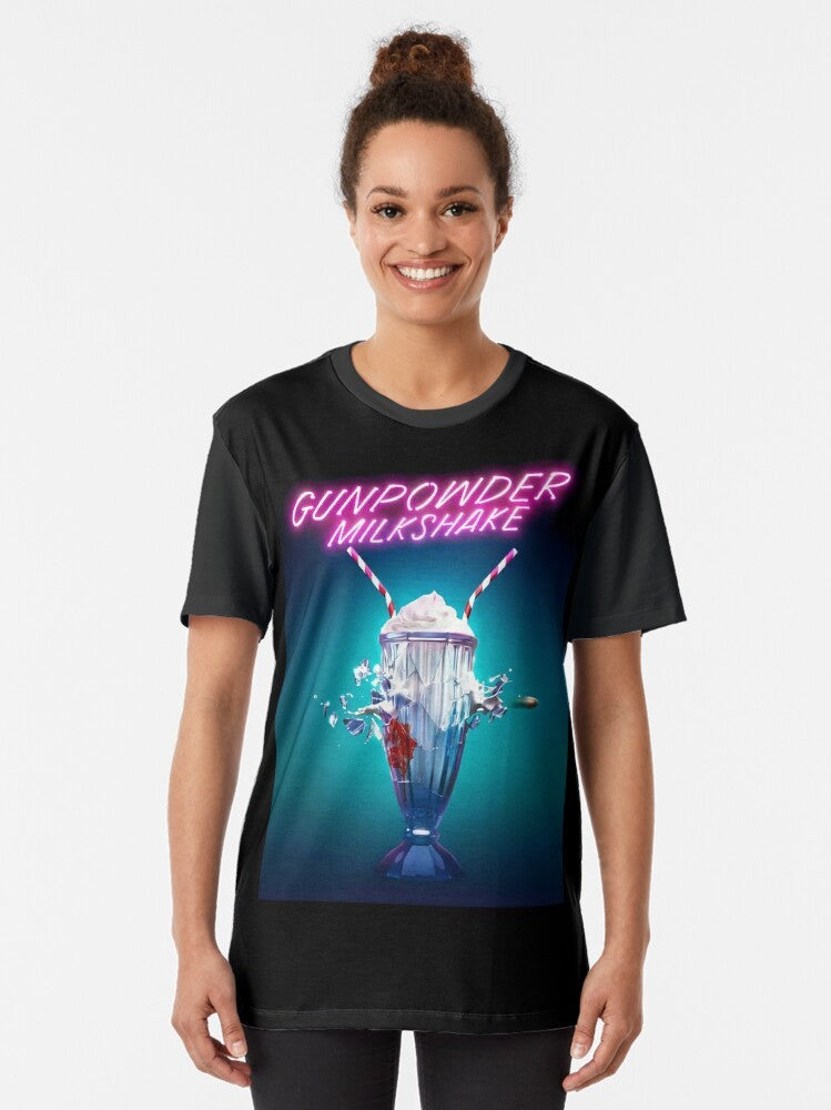 Gunpowder Milkshake graphic t-shirt featuring assassins, action, and sisterhood - Women