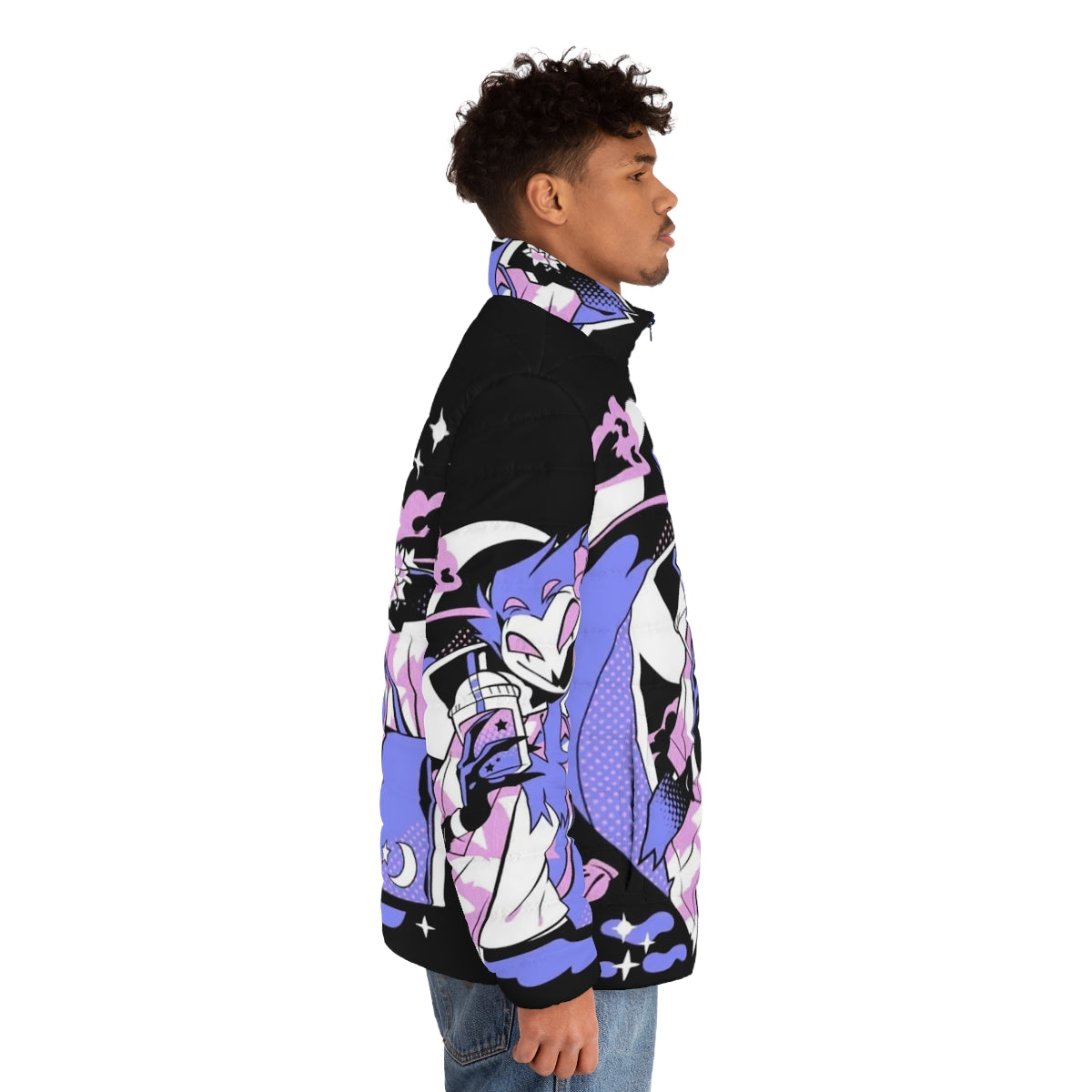 Helluva Boss Stolas Puffer Jacket - Anime Inspired Outerwear - men side right