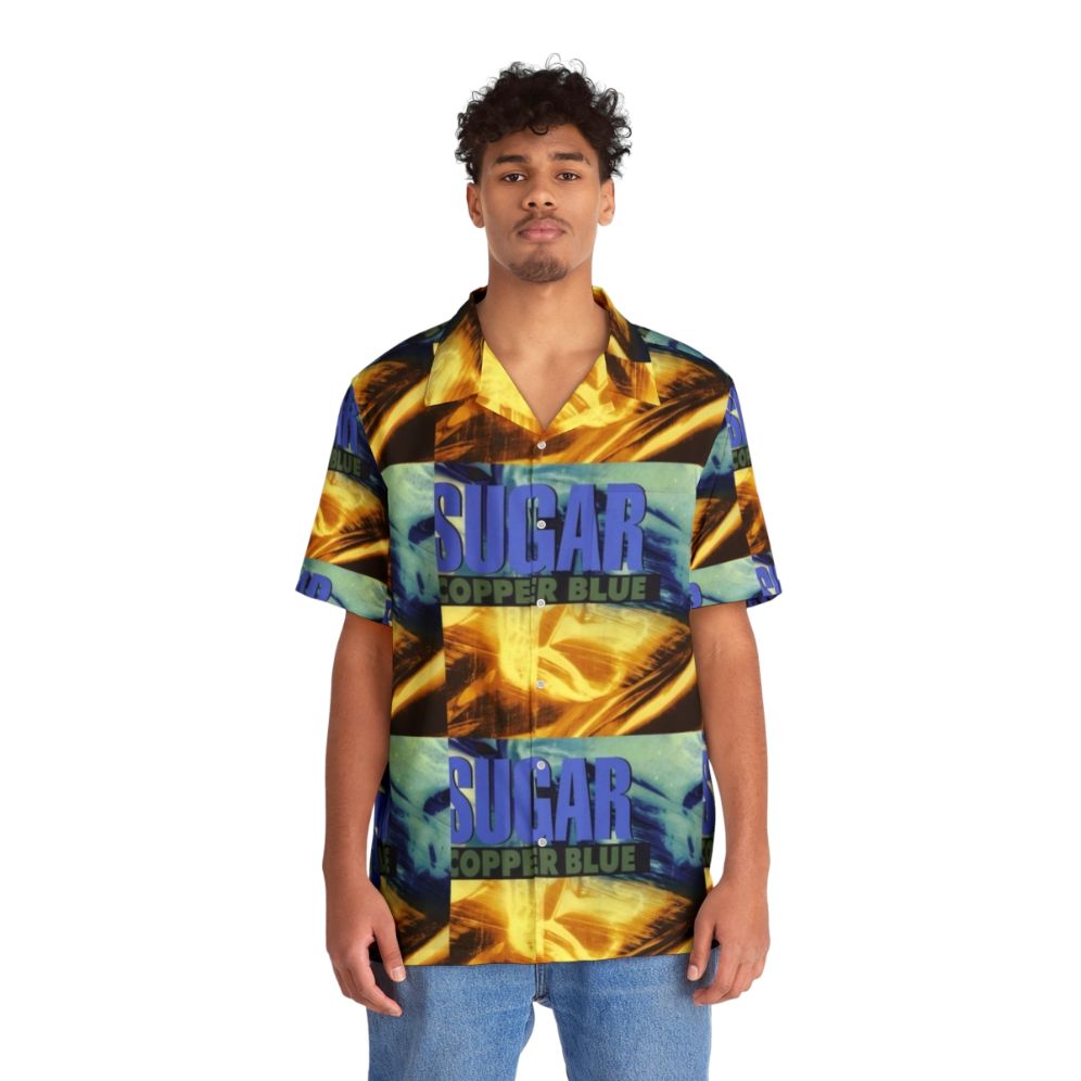 Blue copper sugar Hawaiian shirt - People Front