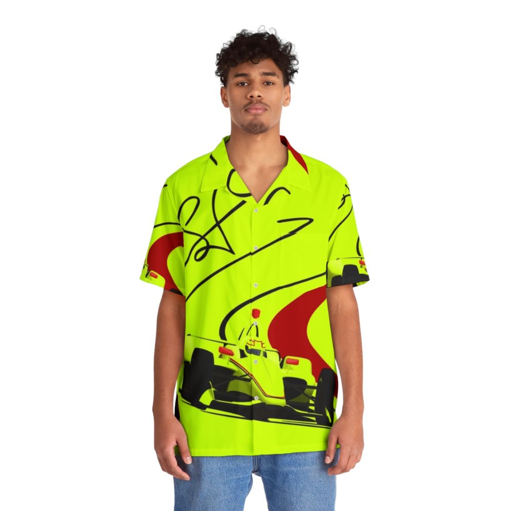 Simon Pagenaud 2019 Indy 500 Winner Signature Hawaiian Shirt - People Front