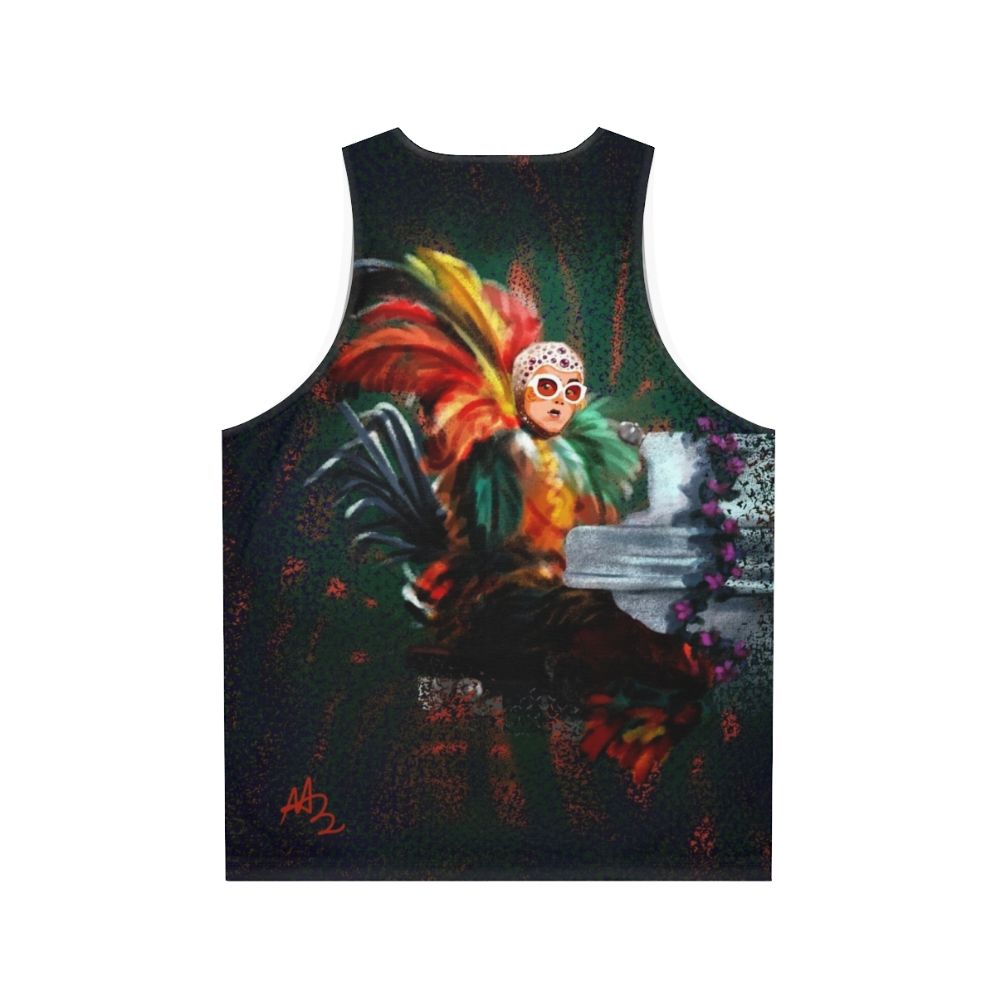 Elton John Unisex 70s Glam Rock Tank Top - Back