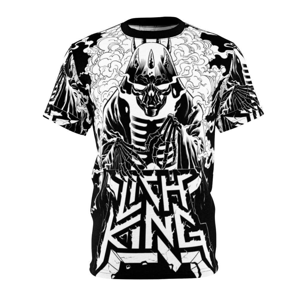 Lich King Nucleomancer T-shirt featuring a thrash metal design