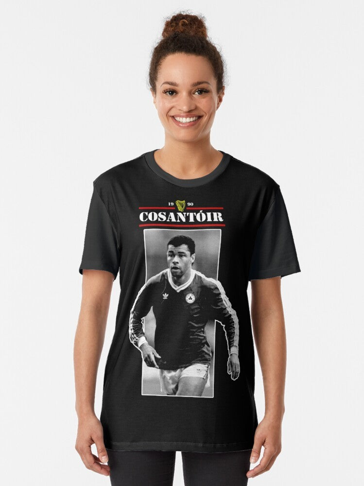 Paul McGrath - Defender of Ireland Graphic T-Shirt - Women