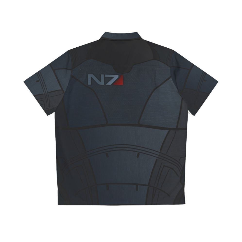 Mass Effect N7 Commander Shepard Armor Hawaiian Shirt - Back