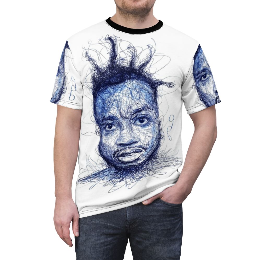 Tribute to ODB Wu-Tang Inspired T-Shirt featuring graphics and text - men front