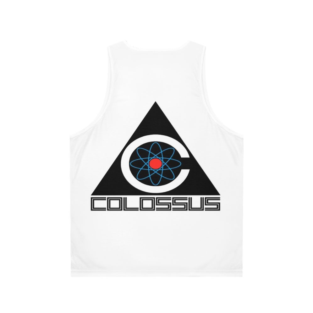 Colossus: The AI Human Overlord Unisex Tank Top - Back