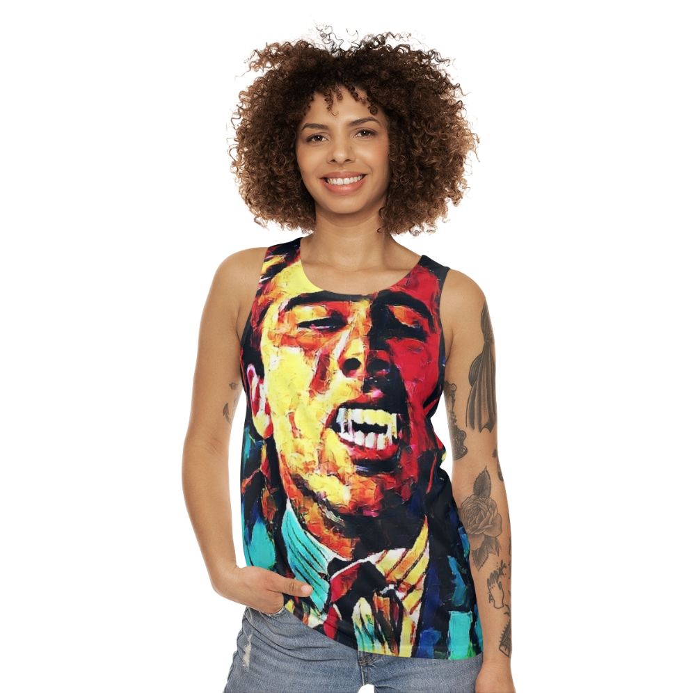 Unisex vampire kiss tank top - women