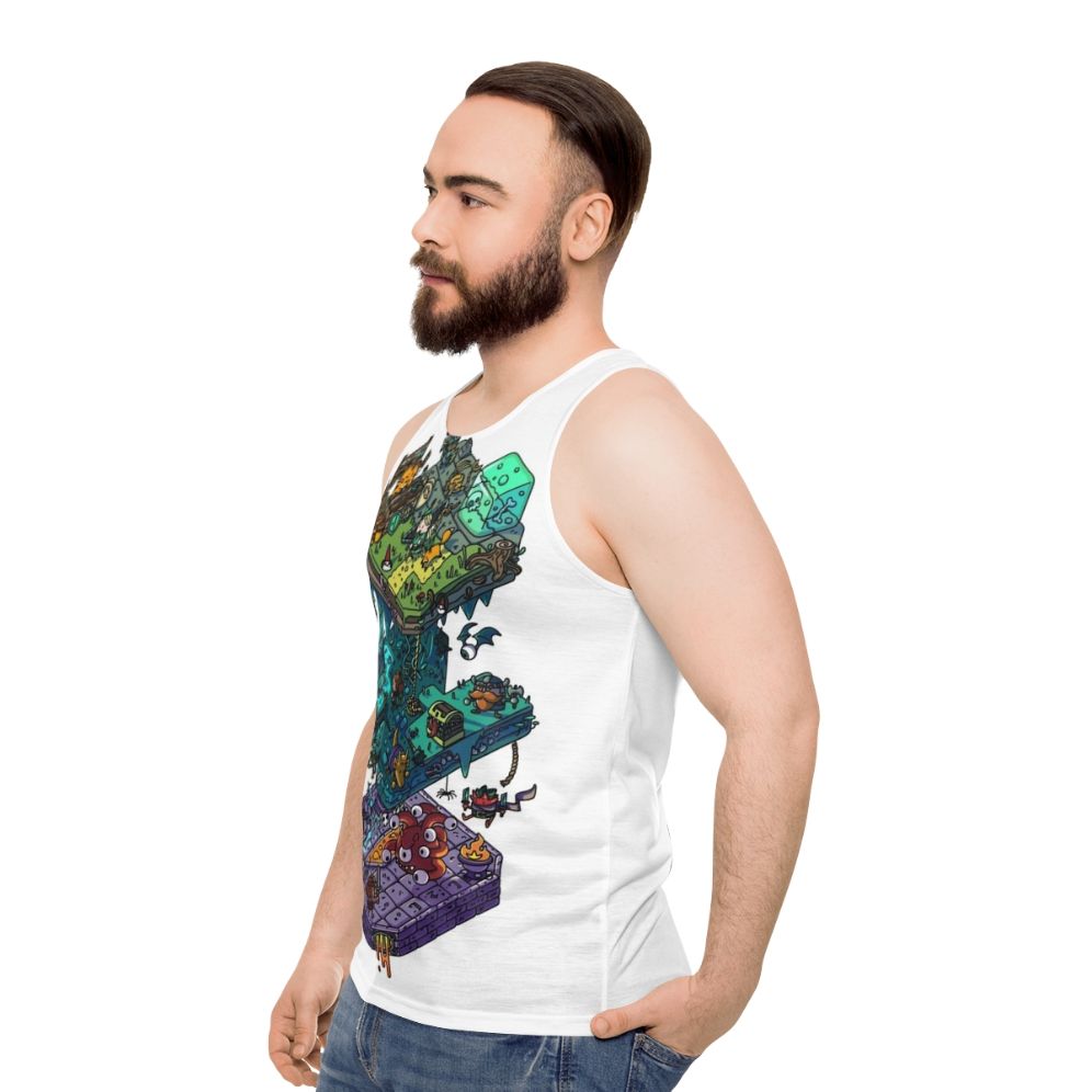 Isometric Dungeon & Dragons Unisex Tank Top - men side