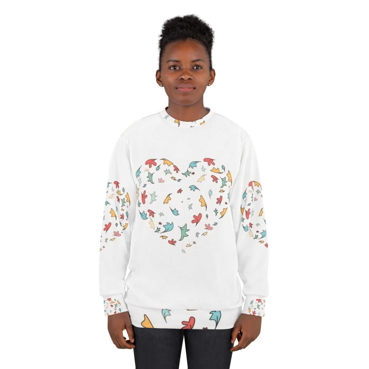 Heartstopper leaves pattern sweatshirt - women