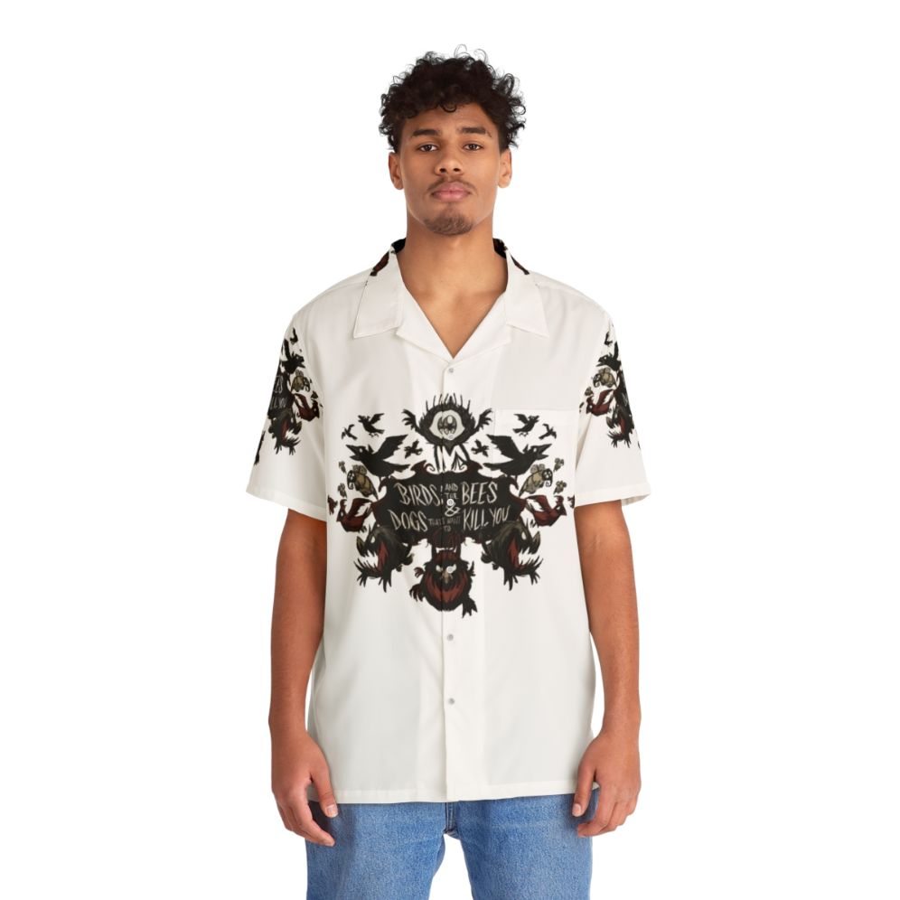 Don't Starve the Birds and the Bees Hawaiian Shirt featuring a spooky Wilson creature - People Front