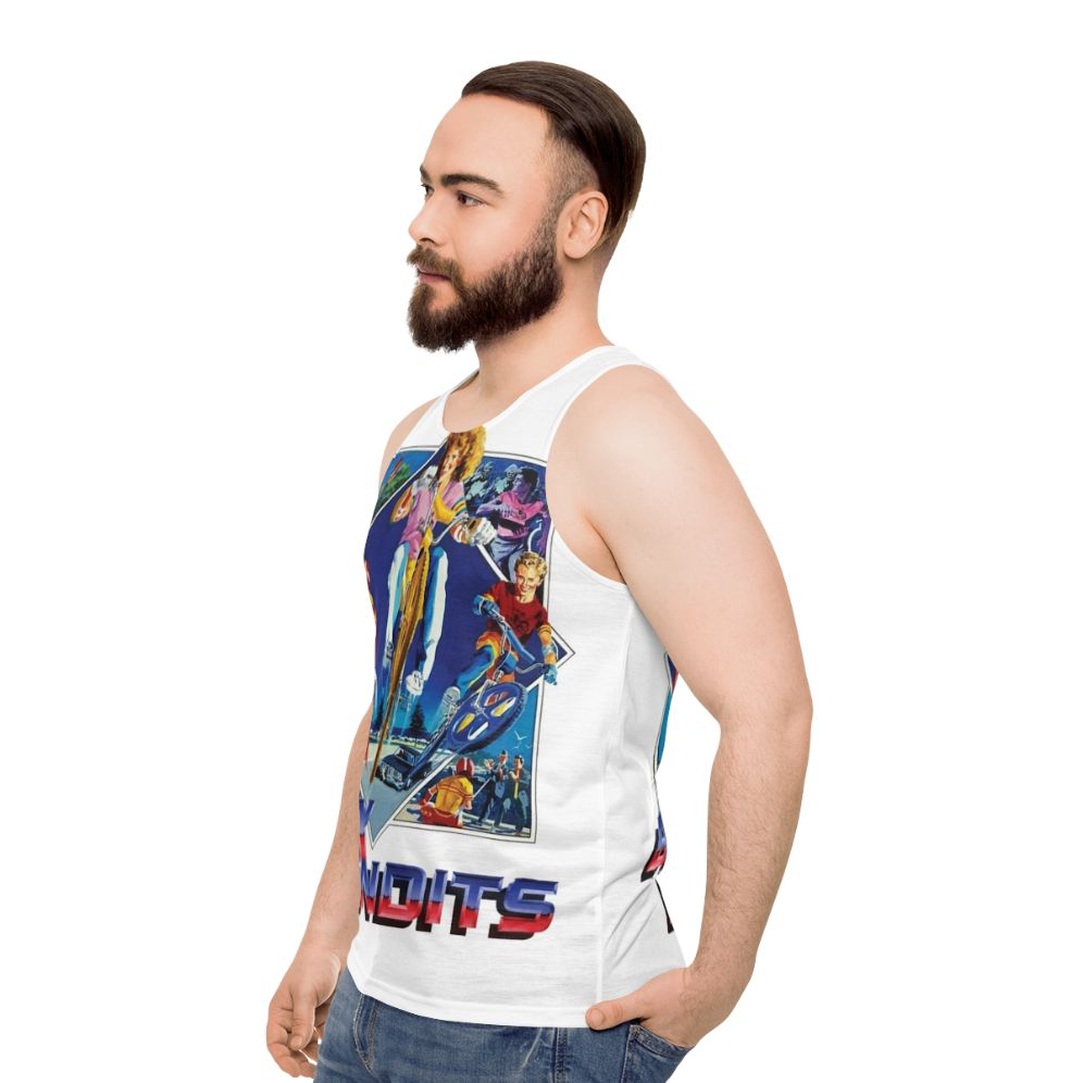 Retro 1980s BMX Bandits unisex tank top - men side