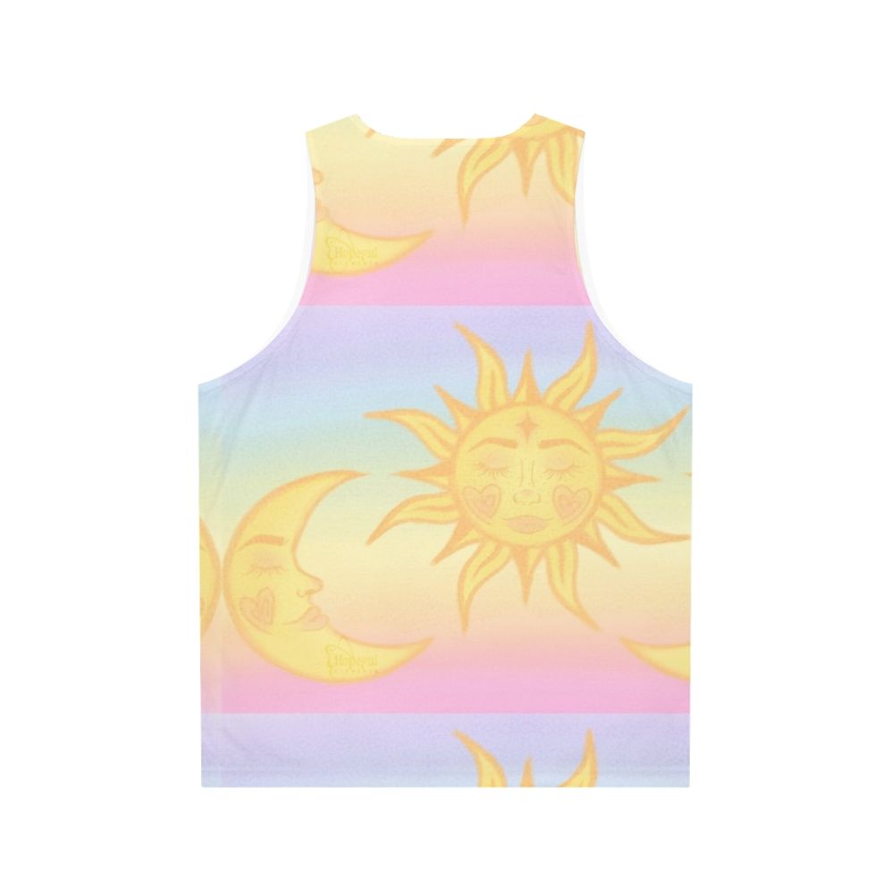 Hippie sun and moons unisex tank top - Back