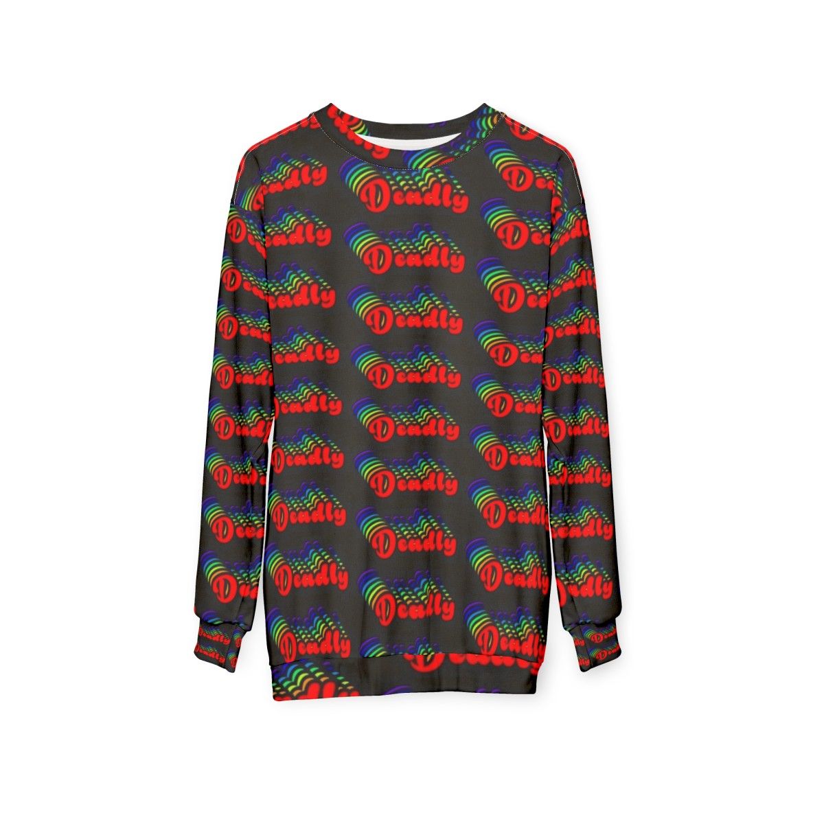 Retro 70s graphic pullover sweatshirt - hanging